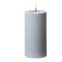 Deluxe Homeart LED-Kerze MIA für Außen 3D Flamme flackernd H: 15cm D: 7,5cm weiß outdoor, LED Classic, warmweiß (2100K bis 3000K)