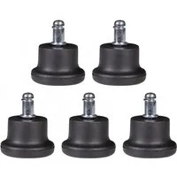 Amstyle Möbelrolle 5x Gleiter Fußgleiter Bürostuhl Möbelgleiter Bodengleiter Schwarz, (5er Set Design Kunststoff Bodengleiter Schwarz, Set besteht aus 5 Rollen), Fußgleiter f. Bürostuhl Rund 11 mm Pin Durchmesser