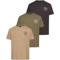 H.I.S T-Shirt (Packung, 3-tlg., 3er-Pack) schmal geschnitten, bedrucktes Design, aus 100% Baumwolle