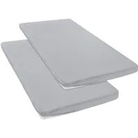 OTTO home Spannbettlaken Topper Basic, in Gr. 90x200, 140x200 oder 180x200 cm, Baumwoll-Jersey, Gummizug: rundum, (2 Stück), Baumwolle, Matratzen bis 8 cm Höhe, Bettlaken, Spannbetttuch, Laken