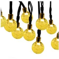 KINSI LED Solarleuchte Solar Lichterkette Aussen, Lichterketten,LED Ballonlicht,7M 50 Lichter, LED fest integriert, Geeignet für Baum, Garten,Hochzeit, Party