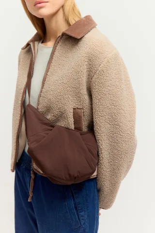 THE FASHION PEOPLE - Croissant Bag wood - Gr. - ONE SIZE
