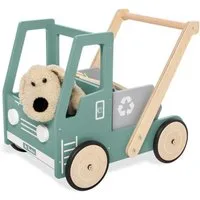 Pinolino® Lauflernwagen Kipplaster Fred - Lauflernwagen & Spielzeug-Muldenkipper für Kinder, (1-tlg), aus Holz, mit Bremssystem