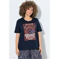 Ulla Popken T-Shirt T-Shirt Motivdruck Classic Rundhals Halbarm