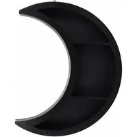 Horror-Shop Dekofigur Schwarzer Halbmond als Gothic Wandregal 42cm