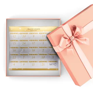 Adventskalender 12 Juwelen, 11 Perlen und 1 Überraschung - Roségold und Kristall