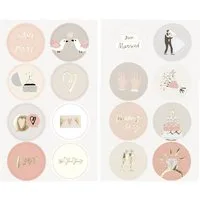 Rico Design Sticker Hochzeit, (32-tlg), mit Goldfolie, 32 Stück