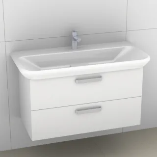 Artiqua 413 Waschtischunterschrank für MyDay 125400 Weiß Glanz, 413-WU2L-K77-7050-68 413-WU2L-K77-7050-68