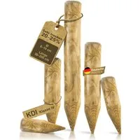 BooGardi Palisade Holzpfahl · Zaunpfosten trocken KDI IV · 39 Größen, LxH: 30x6 cm, Holzpfosten rund & angespitzt · Ø 6 cm Länge: 30 cm, Rundholz · Baumpfahl · Pfosten für Holzzaun, Gartenzaun & Beet · Holz