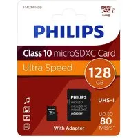 Philips Philips Micro SDXC Karte 128GB Speicherkarte UHS-I U1 Class 10 Speicherkarte
