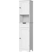 Bealife Hochschrank 170/170.6cm,Badezimmerschrank Hochschrank, mit verstellbaren Ablagen