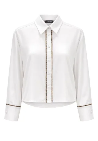 tuzzi - Bluse WHITE mit Knopfleiste weiss - Gr. - 40
