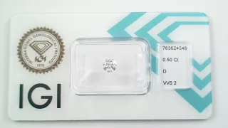 IGI-zertifizierter 0,50 ct Diamant - River D (Hochfeines Weiß) - VVS2 - Triple Excellent