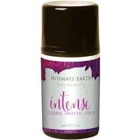 Intimate Earth Stimulationsgel Intense (mit Pfefferminzöl und L-Arginin), Flasche mit 30ml, 1-tlg., veganes und biologisches Stimulationsgel - für die Klitoris