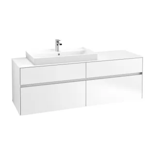 Villeroy & Boch Collaro Waschtischunterschrank C02600MS 160x54,8x50cm, Waschtisch links, White Matt