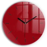 Tulup Wanduhr Glasrunde Uhr Moderne Glaswanduhr 30 cm Uhr aus gehärtetem Glas