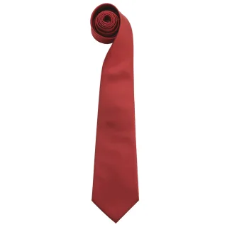 Premier Herren Krawatte Colours, unifarben (Burgunder)
