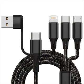 3A USB-A/Type-C to Micro/iP/Type-C Cable Fast Charging Copper Core Line 1.2M Long for iPhone 15 14 13 for Huawei Pura 70