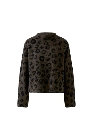 Oui - Pullover dk brown grey - Gr. - 42