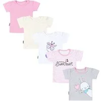 TupTam T-Shirt TupTam Baby Mädchen Kurzarm T-Shirt Gemustert Bunt 5er Set