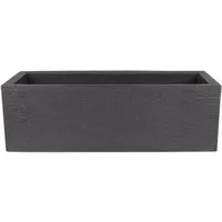 BigDean Pflanzkübel Granitstein-Optik 80x30 cm anthrazit frostsicher Blumen Kasten Kübel (Packung, 1 St., Pflanzkubus), Frostsicher, Granitsteinoptik