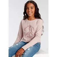 KIDSWORLD Langarmshirt Peace Langarm, Basic-Passform, mit Statements/Sprüchen