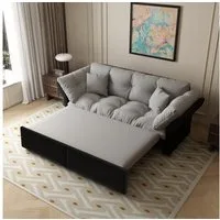 Celya Schlafsofa 203 cm ausziehbar, 3-in-1 Konvertibles, mit Tufting und 2 weichen Kissen