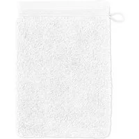 Möve Waschhandschuh Superwuschel 100% Premium Cotton Baumwolle, Walkfrottier (1-St), mit Biesenbordüre und praktischem Kordelaufhänger, einfarbig, weich