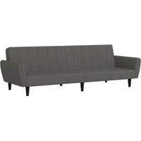 vidaXL Sofa Schlafsofa 2-Sitzer Dunkelgrau Samt, 1 Teile