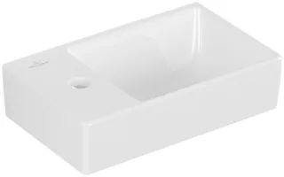 Villeroy & Boch Handwaschbecken Avento 360x220mm re-eckig BP re 1HL. o. ÜL. Weiß Alpin, 43003R01 43003R01