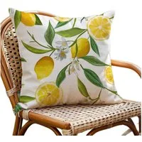 Zyronn Kissenbezug Outdoor Kissenbezug 45x45 cm Gelb Zitronen Kissenhüllen Outdoor, (2 Stück), Kissen Wetterfest Sofakissen Dekokissen Gartenkissen Couchkissen
