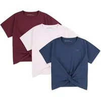 Abercrombie Kids T-Shirt (3-tlg., Packung) mit Twist-Detail am vorderen Saum