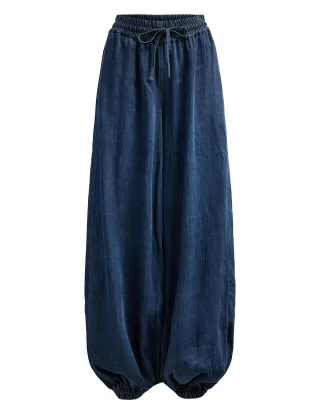 Nümph - Weite Parachute-Hose - Nualona blau - Gr. - 30
