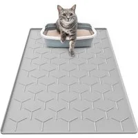 Ledander Katzenecktoilette Katzenklo Matte, 86x56cm Silikon Katzenstreu Matte Groß