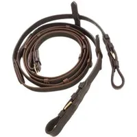 Pferdelinis Zügel Trensen Zügel für Pferde, gummiert, Schwarz oder Braun, Länge 2,9m, Breite: 18mm, Länge: 2,90m