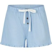 By Louise Pyjamahose Lace Luxury (1-tlg., 1-teilig) Damen Schlafhose Pyjamahose Shorts kurz Baumwolle