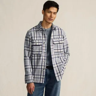 Karierte Hemdjacke, Herren,  Blau, by Lands' End