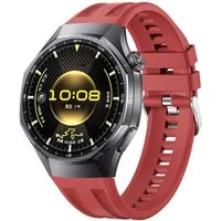 Wigento Smartwatch-Armband Für Huawei Watch GT 6 Pro Silikon Armband Seamless Dual Groove Rot, Schnellverschluss, verstellbar