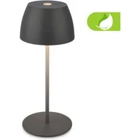 Briloner Leuchten LED Außen-Tischleuchte Serina Mini, Dimmfunktion, USB-Ladefunktion, LED fest integriert, Extra-Warmweiß, Akku Tischlampe, kabellos, IP44, Wohnzimmer, Schlafzimmer, Outdoor