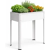 VCM Hochbeet Metall Beet Pflanzkasten Hochbeet 80x35 Balora L (Produkt, Montagematerial, einfache Aufbauanleitung), VCM Hochbeet Balora 80x80x.35 cm Metall