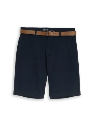 Denim Tom Tailor - TTREGULAR Chino Shorts mit Gürtel sky captain blue - Gr. - M