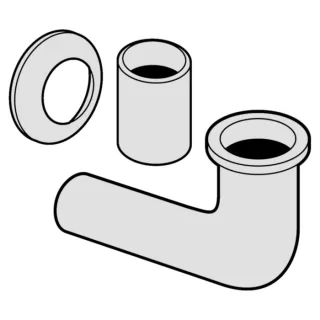 Villeroy & Boch Anschlussgarnitur verchromt, für Urinal