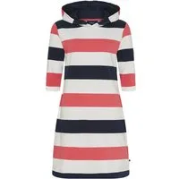 Sea Ranch Shirtkleid Ronja Damen Sweatshirt-Kleid Ronja Streifen-Design mit Kapuze und 3/4-Ärmeln