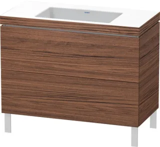 Duravit L-Cube c-bonded Set bodenstehend Nussbaum dunkel Matt 1000x480x698 mm - LC6938N2121 LC6938N2121