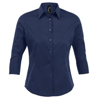 SOLS Womens/Ladies Effect 3/4 Sleeve Fitted Work Shirt (Dunkelblau)