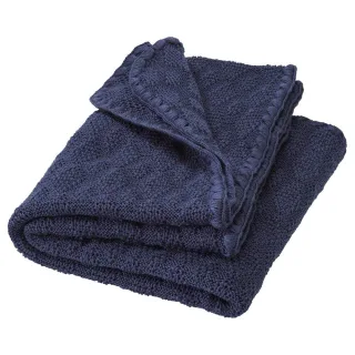 Disana Merino Schurwoll Woll-Babydecke indigo 80x100cm