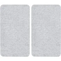 WENKO Herd-Abdeckplatte Universal Modell Transparent, Glas, (Set, 2 tlg), Herdabdeckung für alle Herdarten, kratzfest, mit rutschfesten Füßen