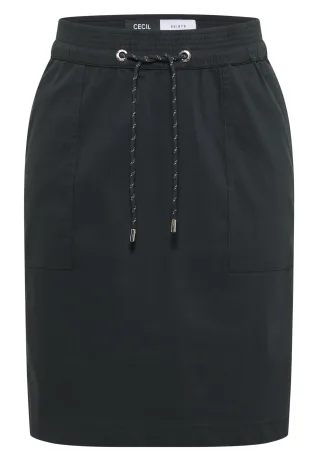 CECIL - Knielanger Jogg Skirt mit feinen Streifen palm breeze green - Gr. - XXL