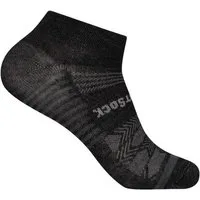 Wrightsock Sportsocken Sneaker Coolmesh II (dünn, atmungsaktiv, bequem) schwarz/grau - 1 Paar