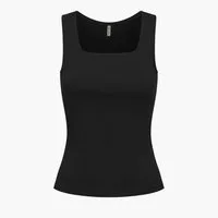 cfab (creamy fabrics) Tanktop Cotton Tanktop mit eckigem Ausschnitt-Crystal Pink-L (1-tlg)